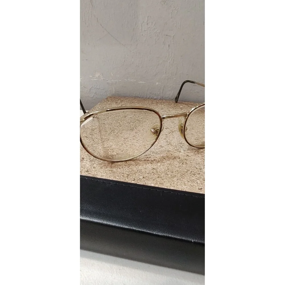 Mirari Italy Vintage Gold Metal Eyeglasses 55-19 Oval 90s‎ Luxury Optical Frame
